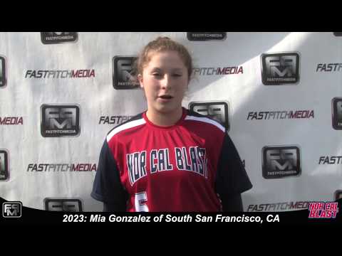 2023 Mia Gonzalez Third Base and Catcher Softball Skills Video - Norcal Blast
