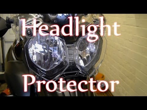 Tiger 800 - Headlight protector installation