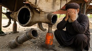 Pakistani Truck's Rear Axel And Hub Broken By Heavy Load Accident Unstoppable Break Down Pakistan 