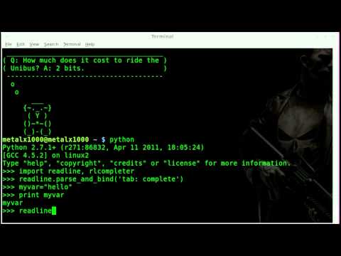 More Keys For Python Auto Complete Linux