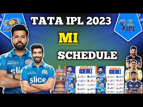 TATA IPL 2023 | MI TEAM | Mumbai Indians  Final Schedule 2023 | MI FINAL SCHEDULE 2023