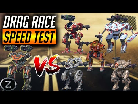 DRAG RACE #2 Speed Test Orochi Vs Hellburner Vs Mender Vs Kumiho Vs Hover Vs Stalker  | War Robots