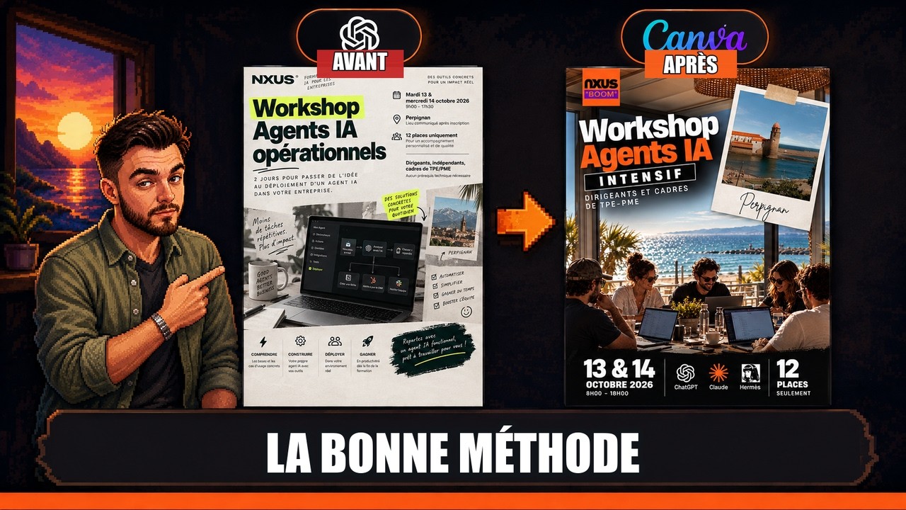 Créer une affiche avec ChatGPT et Canva sans IA slop