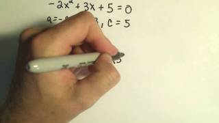 Using the Discriminant to Predict the Types of Solutions to a Quadratic Equation - Example 3