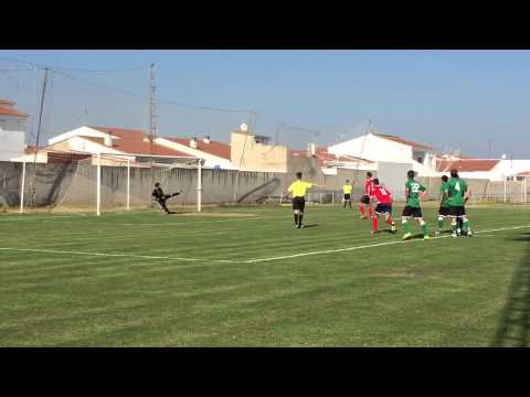Gol de Antonio de penalti. AT. PUEBLONUEVO 2 - AD SANTA QUITERIA 1 (15/11/15)