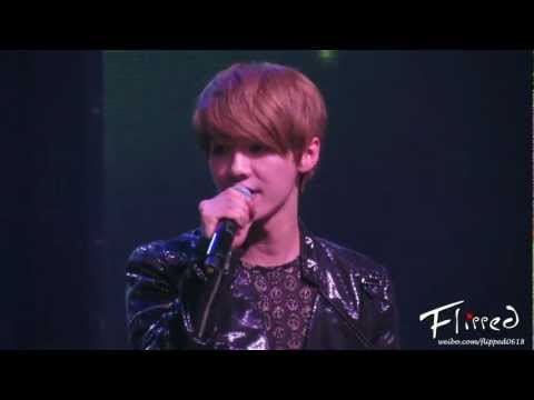 [Fancam]120618 EXO-M天津音乐high客录制 你的世界 Angel- LUHAN