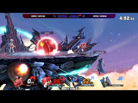 Retro Arena 64 Ultimate Doubles WINNERS ROUND 3 - Demitus + Super Dan vs Drystan + Daybreak