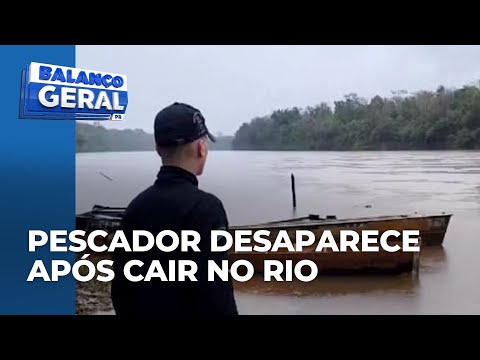 Pescador cai no Rio Ivaí e desaparece em São Manoel do Paraná; as buscas continuam