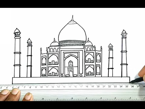 Featured image of post How To Draw Taj Mahal Step By Step Learn how to draw taj mahal wonders of the world step by step