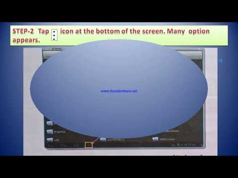 Creating a folder on a tablet