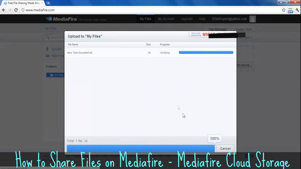 How to Share Files on Mediafire - Mediafire Cloud Storage