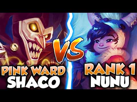 WHEN PINK WARD SHACO GOES UP AGAINST RANK 1 NUNU | HIGH ELO SOLO QUEUE