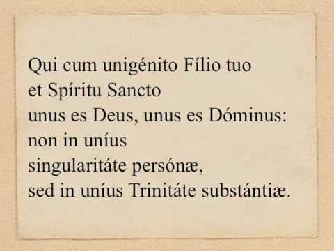 Præfatio de Sanctissima Trinitate (tonus sollemnis)