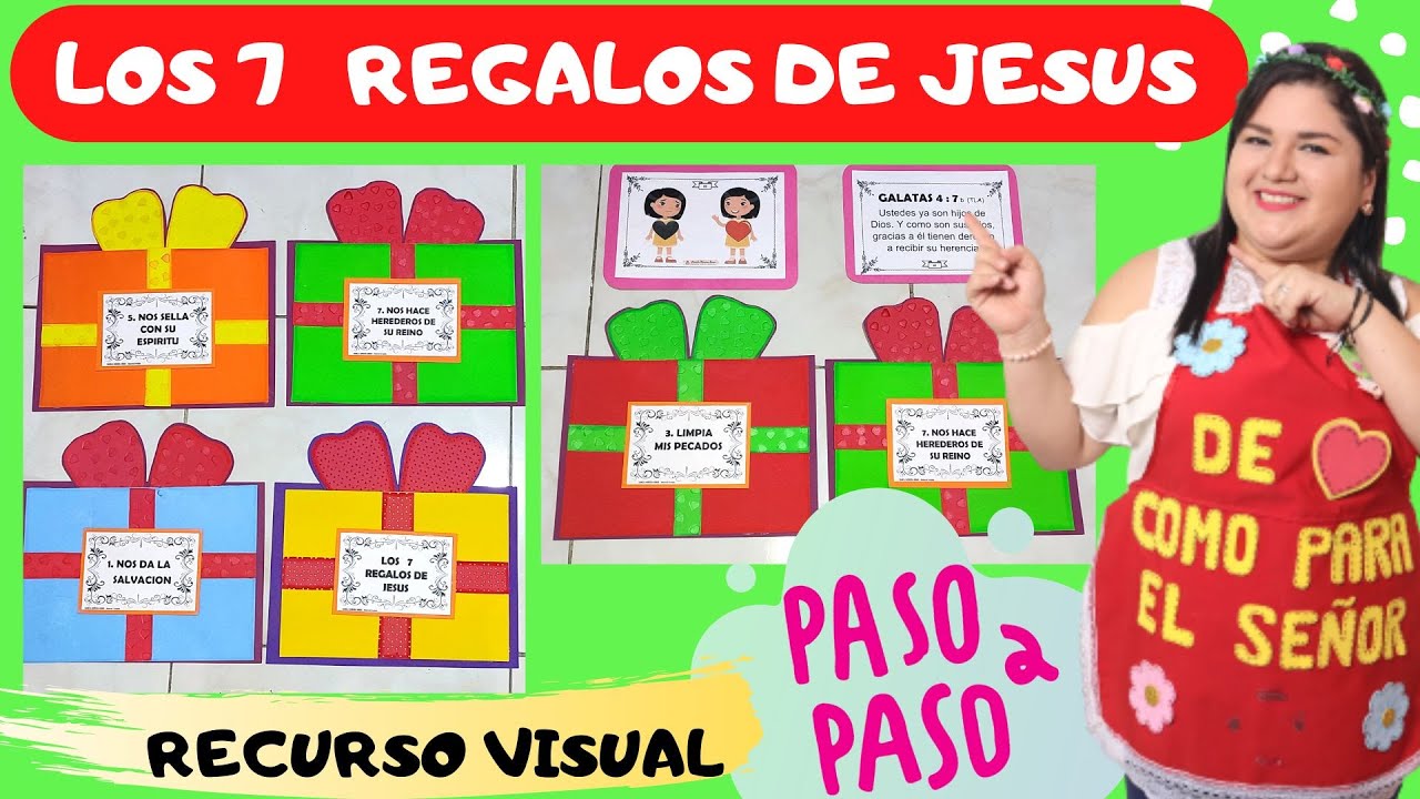 LOS 7 REGALOS DE JESUS - NACIMIENTO DE JESUS - ESCUELA BIBLICA - PASO  A PASO - RECURSO VISUAL