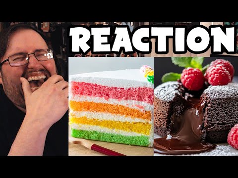 Gor's "How To Make a Sugar Free Birthday Cake & Chocolate Lava Cake by HowToBasic" REACTION