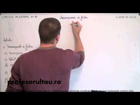 descompunerea in factori exemple - profesorultau.ro