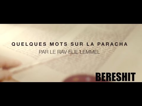 Une lettre de choix... Rav Elie Lemmel - Paracha Berechit