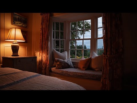 Calm New England Summer Rain🌧️Relaxing Rain Ambience For Reading, Sleeping, Projectors, Etc.