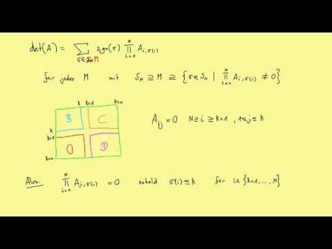 Determinantenformel für Blockmatrizen
