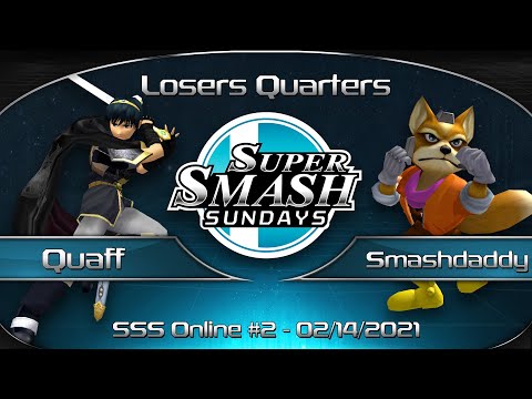 Super Smash Sundays Online #2 Quaff (Marth) vs. Smashdaddy (Fox) - SSBM Losers Quarters