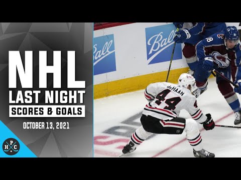 NHL Last Night: All 25 Goals and Scores on October 13, 2021
