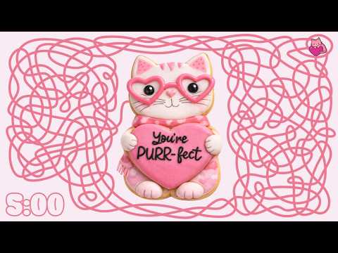 5 Minute Timer Bomb VALENTINES CAT COOKIE