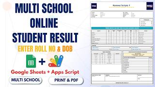How to Create Student Result Web App - Search by Roll Number & DOB | Google Apps Script | E36