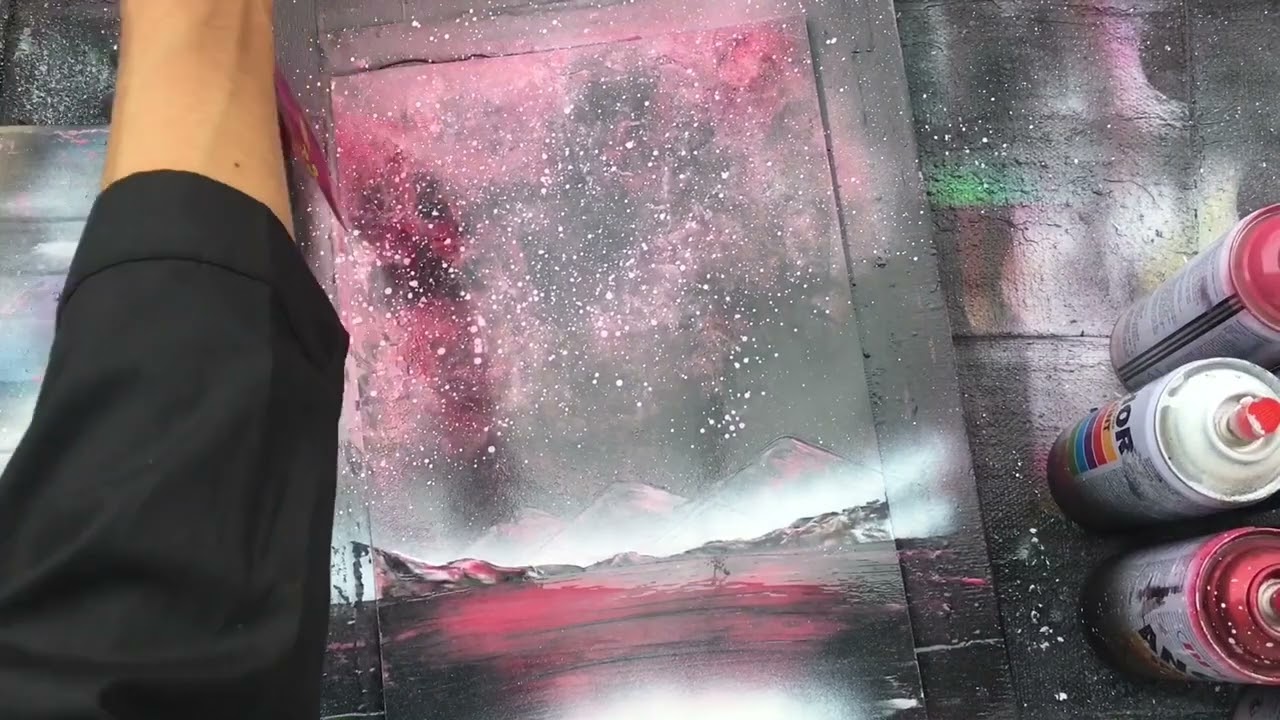 spray paint art EASY ROSETTA NEBULA