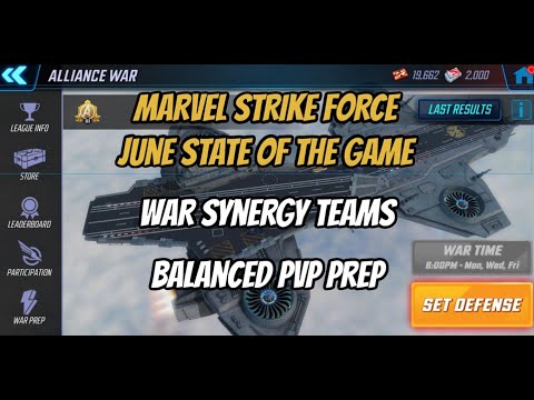 June report on Marvel Strike Force: War Synergies, Balanced PvP prep and more!