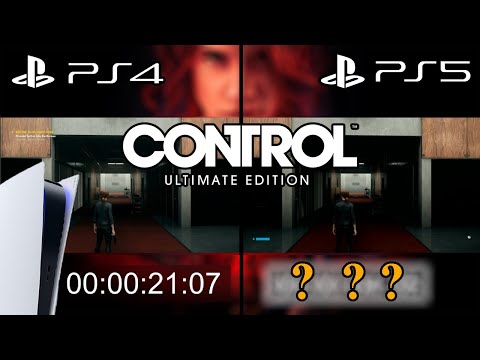 Control: Ultimate Edition PS4 vs PS5 Loading Time Comparison and Cutscene/Combat Comparison