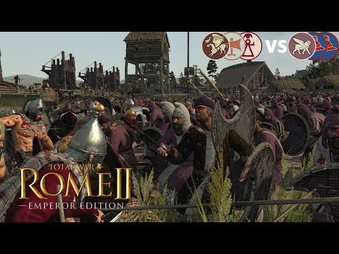 HUGE HILLMEN SPAM!! - Total War Rome 2 Multiplayer Siege Battle