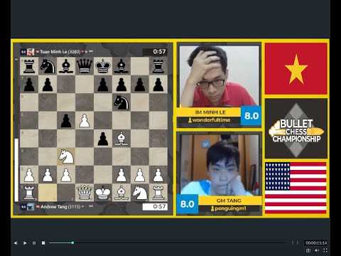 Deciding Game, IM Minh Le vs GM Andrew Tang. Bullet Championship 2022, Semis.