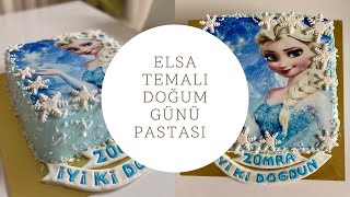 FOTOĞRAFLI ELSA PASTA YAPIMI || Elsa Cake Tutorial