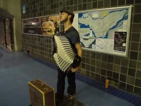 Scott Dunbar One Man Band Performing 'Bullet Fee' In Jean-Talon Metro Station MAQ01720.MP4