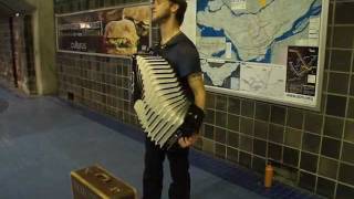 Scott Dunbar One Man Band Performing 'Bullet Fee' In Jean-Talon Metro Station MAQ01720.MP4
