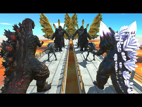 Who is Faster and Stronger? SHIN GODZILLA vs SPACE GODZILLA - Animal Revolt Battle Simulator