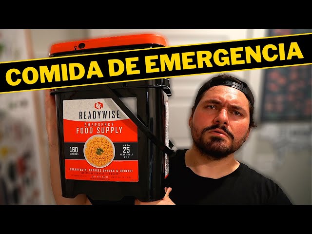 Vídeo relacionado con ReadyWise, 80 porciones, Cubeta de Carne y Arroz, Res Asada y Pollo, Kit de Alimentos para Llevar, Liofilizado, Hasta 15 Años de Vida Útil, Comida de Emergencia