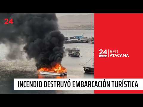 Embarcación fue destruida por el fuego en Caldera | 24 Horas - Red Atacama