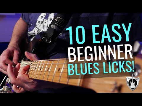 10 Of The EASIEST Beginner Blues Licks | and WHY they work!