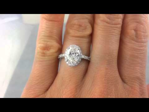 2.02 ctw Oval Cut G SI1 Diamond Engagement Ring - BigDiamondsUSA
