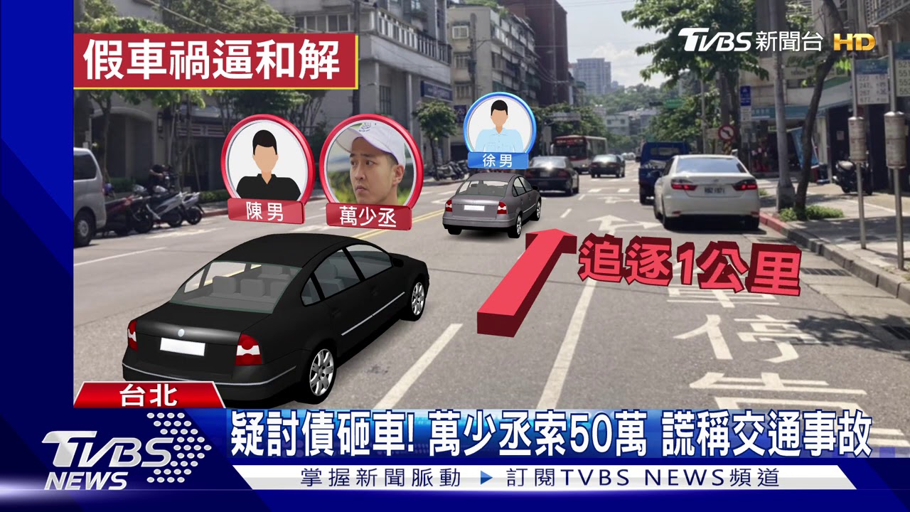 殺警案主嫌萬少丞 持刀砸車逼50萬和解