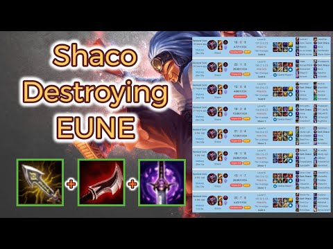 Shaco smurfing in Europe North East [League of Legends] Full Gameplay - Infernal Shaco