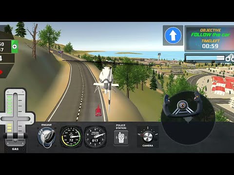 Objective: Follow the Car by Helicopter | Police Officer Simulator Game Play #3 | Abdullah Gaming 🎮