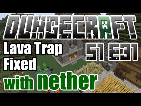 Tekkit: DungeCraft - RedPower Frame Lava Trap Working! - S1 E31