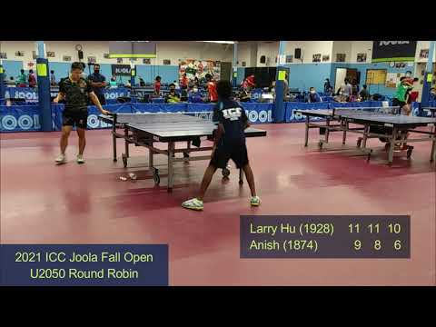 Larry Hu (1928) vs Anish Sivakumar (1874) at ICC Joola Open on 8-28-2021