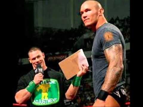 John Cena & Randy Orton brawl outside the ring Raw, feb 11, 2014