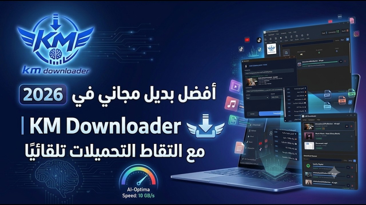 أفضل بديل مجاني لـ IDM في 2026 | KM Downloader مع التقاط التحميلات تلقائيًا