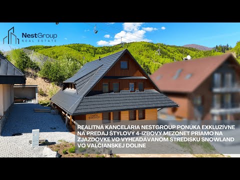 EXKLUZÍVNE Na predaj štýlový 4-izbový mezonet, Valčianska dolina