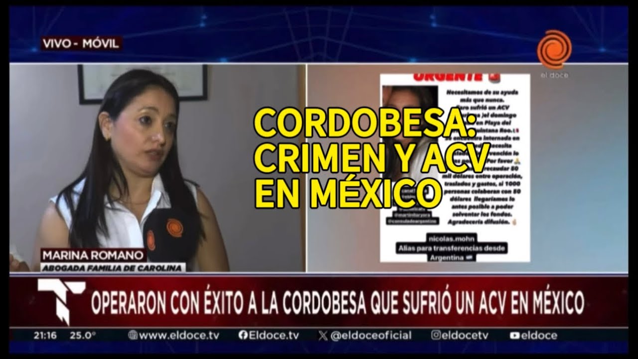 CORDOBESA: CRIMEN Y UN ACV