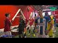 David de Gea reminds Harry Maguire they're standing on the wrong side of the tunnel at Old Trafford